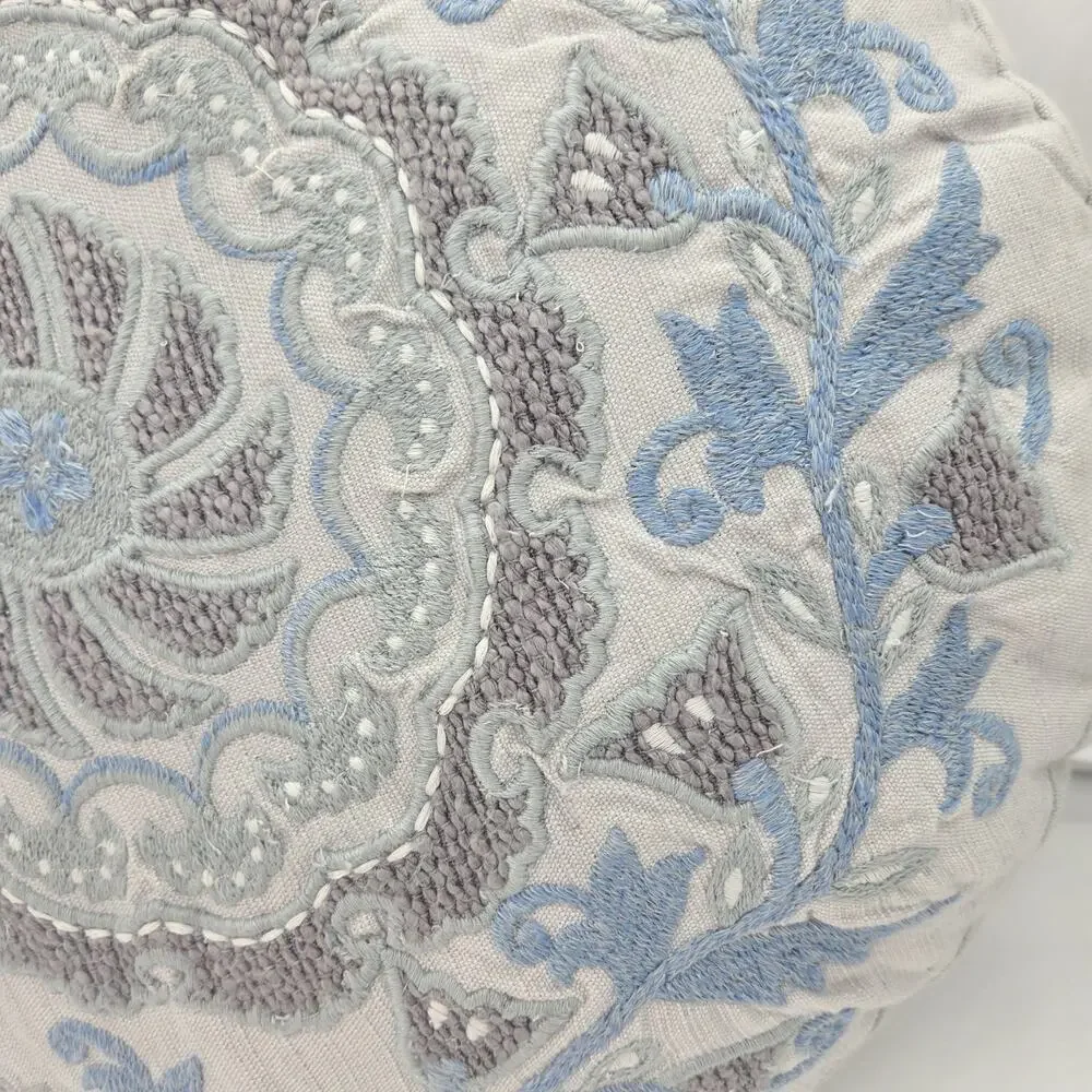 Shabby Chic Zafu Meditation Mandala Accent Pillow 17